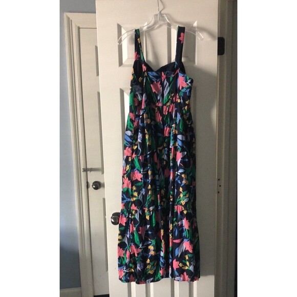 J. Crew Imogine Women's Size 14 Floral Tiered Sleeveless Midi Maxi Dress Cottage - Picture 8 of 8